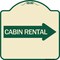 Signmission Cabin Rental With Right Arrow Heavy-Gauge Aluminum Architectural Sign, TG-1818-24403 A-DES-TG-1818-24403 - alternate 1